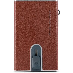 Piquadro Black Square credit card case leather 6 cm
