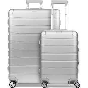 Redolz Pro Aluminum 4-Wheel Suitcase Set (S+L)