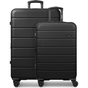 Saxoline Miami 4-wheel Suitcase set (S+L) expandable gusset
