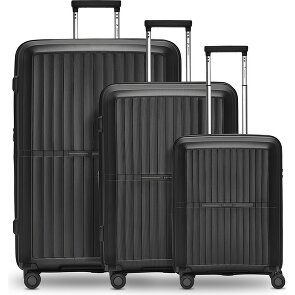 Pactastic Collection 01 4-wheel suitcase set, 3 pieces, with expansion fold