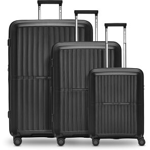 Pactastic Collection 01 4-wheel suitcase set, 3 pieces, with expansion fold