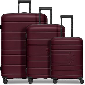 Redolz Essentials 11 4 wheels Suitcase set 3-piece with expansion pleat