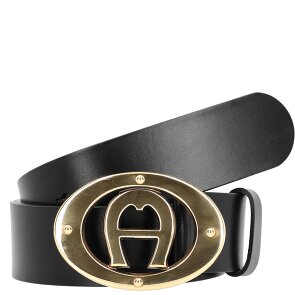 Aigner Logo belt leather