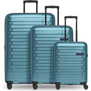 Pactastic Collection 04 THE THREE SET + 4 wheels Suitcase set 3-piece with expansion pleat