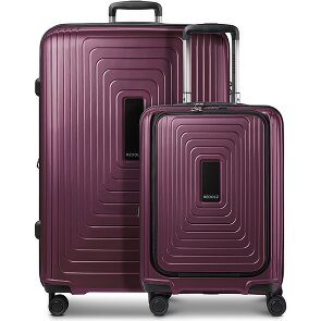 Redolz Essentials 14 4-wheel suitcase set 2 pcs. laptop compartment with expansion fold