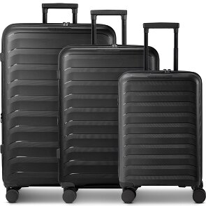 d&n Toronto 4 wheels Suitcase set 3-piece with expansion pleat