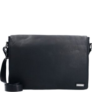 Greenland Nature Black Nappa Messenger Leather 38 cm Greenland Nature Black Nappa Messenger Leather 38 cm