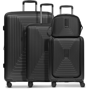 Redolz Essentials 14 4-wheel suitcase set + beauty case 4 pcs. with expansion fold + laptop compartment