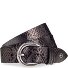  Belt Leather Variant dark brown-gun metal | 75 cm
