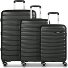 Paris 4 wheels Suitcase set 3-piece with expansion pleat Variant black Paris 4 wheels Suitcase set 3-piece with expansion pleat Variant black
