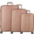  Evae 4 wheels Suitcase set 3-piece with expansion pleat Variant pale pink