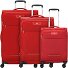  Joy 4 wheels Suitcase set 3-piece Expandable Variant rosso
