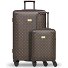 Palermo 4 wheels Suitcase set 2-piece Variant dark brown