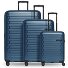  Collection 04 THE THREE SET + 4 wheels Suitcase set 3-piece with expansion pleat Variant navy blue-metallic