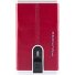 Blue Square credit card case RFID leather 6 cm Variant red Blue Square credit card case RFID leather 6 cm Variant red