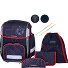  Ergolite School bag set 8-piece Variant black red