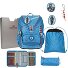  ErgoFlex Light School bag set 5-piece Variant Blue Ice