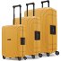  Essentials 15 4-wheel suitcase set 3-piece with three-point closure Variant dark yellow