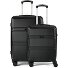  5739 4 wheels Suitcase set 2-piece Variant schwarz