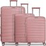  London 4 wheels Suitcase set 3-piece with expansion pleat Variant rose