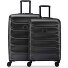  Meteor 4-wheel Suitcase set (M+L) expandable Variant deep black