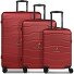  Bologna 4 wheels Suitcase set 3-piece Variant dark red