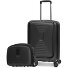  Essentials 14 suitcase set 2 pcs. cabin trolley with stretch fold + beauty case Variant black metallic
