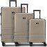  Hanoi 4 wheels Suitcase set 3-piece with expansion pleat Variant camel