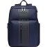 Brief travel backpack leather 43 cm laptop compartment Variant blue
