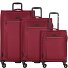  Travel Line 9704 4 wheels Suitcase set 3-piece with expansion pleat Variant dark red