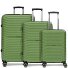  Shine 4 wheels Suitcase set 3-piece with expansion pleat Variant olive