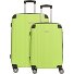  Lugano 4 wheels Suitcase set 2-piece Variant schwarz-lime