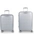  Queens 4 wheels Suitcase set 2-piece with expansion pleat Variant plata