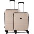  5739 4 wheels Suitcase set 2-piece Variant beige