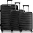 London 4 wheels Suitcase set 3-piece with expansion pleat Variant black London 4 wheels Suitcase set 3-piece with expansion pleat Variant black