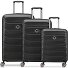  Meteor 4 wheels Suitcase set 3-piece with expansion pleat Variant black