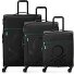  x United Colors of Benetton Color Block 4-wheel suitcase set 3 pcs. Variant black