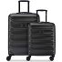  Meteor 4-wheel Suitcase set S+M expandable Variant deep black