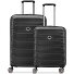  Meteor 4-wheel Suitcase set S+M expandable Variant deep black