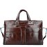 Blue Square Weekender travel bag leather 47 cm laptop compartment Variant mogano Blue Square Weekender travel bag leather 47 cm laptop compartment Variant mogano
