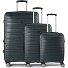  5493 4 wheels Suitcase set 3-piece with expansion pleat Variant grün