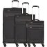  Dublin 4 wheels Suitcase set 3-piece with expansion pleat Variant schwarz