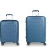  Queens 4 wheels Suitcase set 2-piece with expansion pleat Variant azul