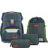  Basis School bag set 4-piece Variant Set „Green Geometric