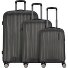  Moonrock 4 wheels Suitcase set 3-piece with expansion pleat Variant black brushed