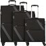  Star Max 4 wheels Suitcase set 3-piece with expansion pleat Variant black-grey