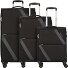  Star Max 4 wheels Suitcase set 3-piece with expansion pleat Variant black-grey