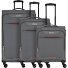  Street Roll 4 wheels Suitcase set 3-piece with expansion pleat Variant grey