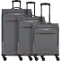  Street Roll 4 wheels Suitcase set 3-piece with expansion pleat Variant grey