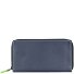  Large Double Zip Around Purse wallet leather 18 cm Variant black/pace